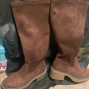 White Mountain Brown Suede Over-the-Knee Boots